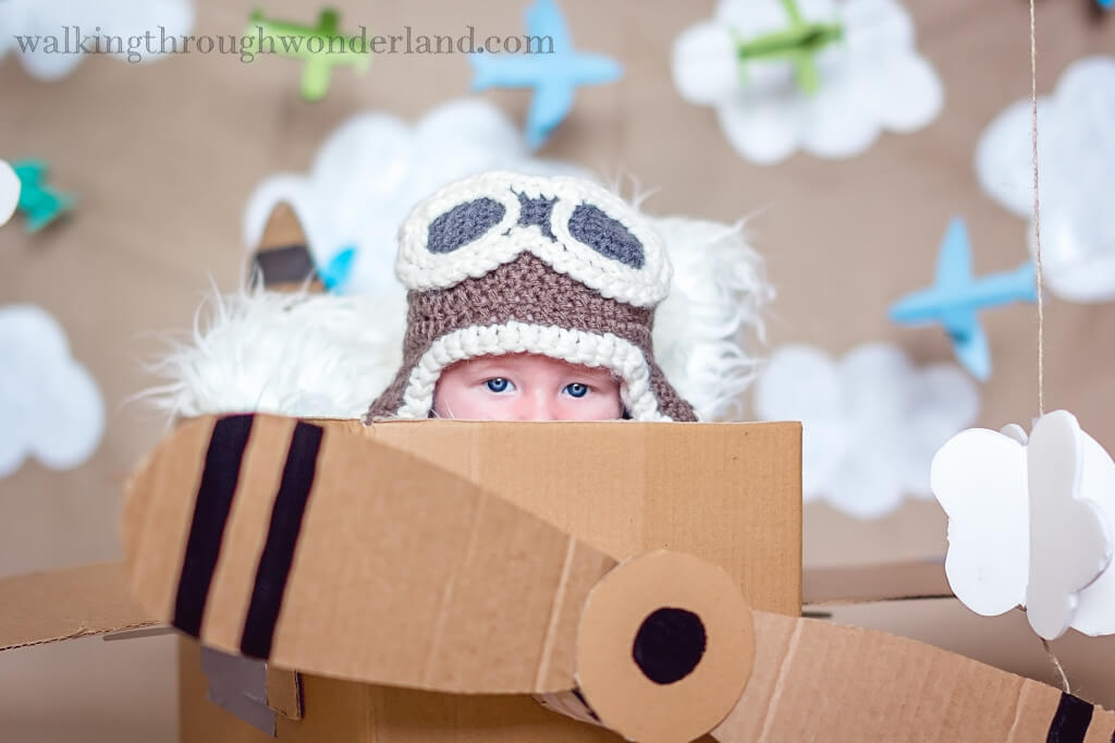 Pilot-themed Infant Photo shoot